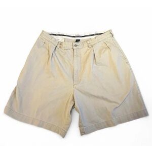 Polo Golf Shorts Mens 38 Khaki Chino Pants Vintage USA Made Crest Patch Adult